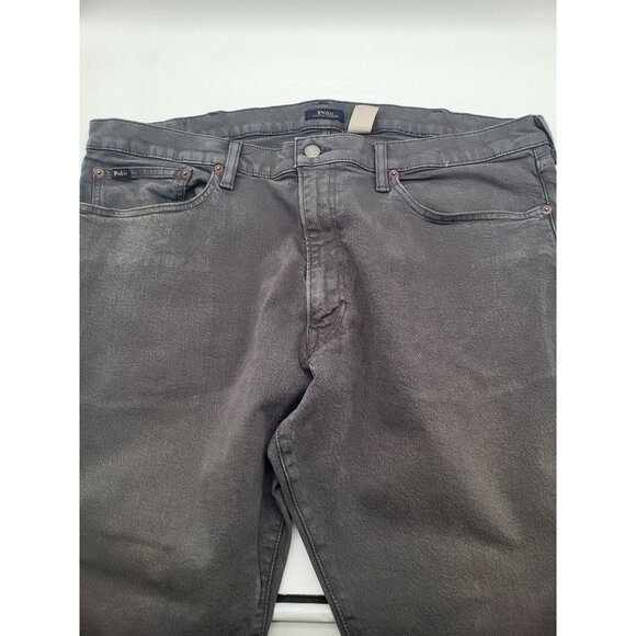 POLO Ralph Lauren Men's Hampton Relaxed Straight Jeans Grey Stretch 40x30 - Picture 5 of 14